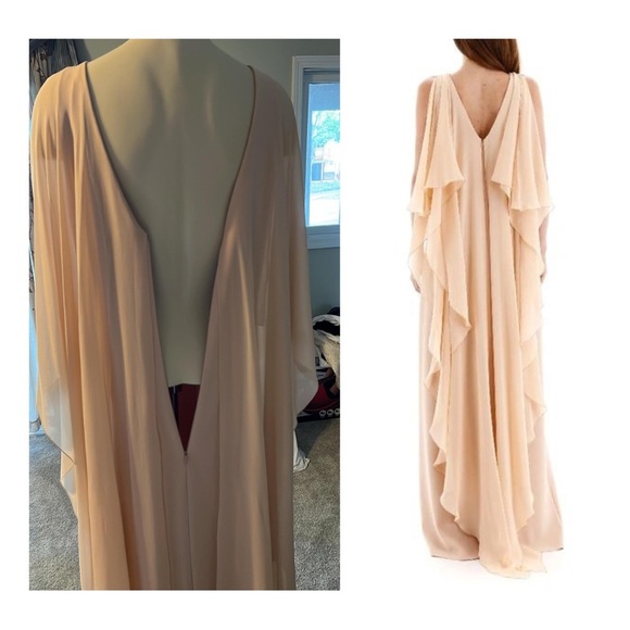 MAX MARA
Dovere Ruffled Cady Dress In Beige - Picture 2 of 14